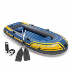 BATEAU GONFLABLE INTEX CHALLENGER 3 + 2 RAMES + GONFLEUR -Kayak Libre Magasin bateau gonflable intex challenger 3 2 rames gonfleur 4