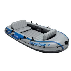 BATEAU GONFLABLE INTEX EXCURSION 4 + 2 AVIRONS + GONFLEUR -Kayak Libre Magasin bateau gonflable intex excursion 4 2 avirons gonfleur 4