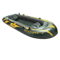 BATEAU GONFLABLE INTEX SEAHAWK 3 + 2 AVIRONS + GONFLEUR -Kayak Libre Magasin bateau gonflable intex seahawk 3 2 avirons gonfleur 2