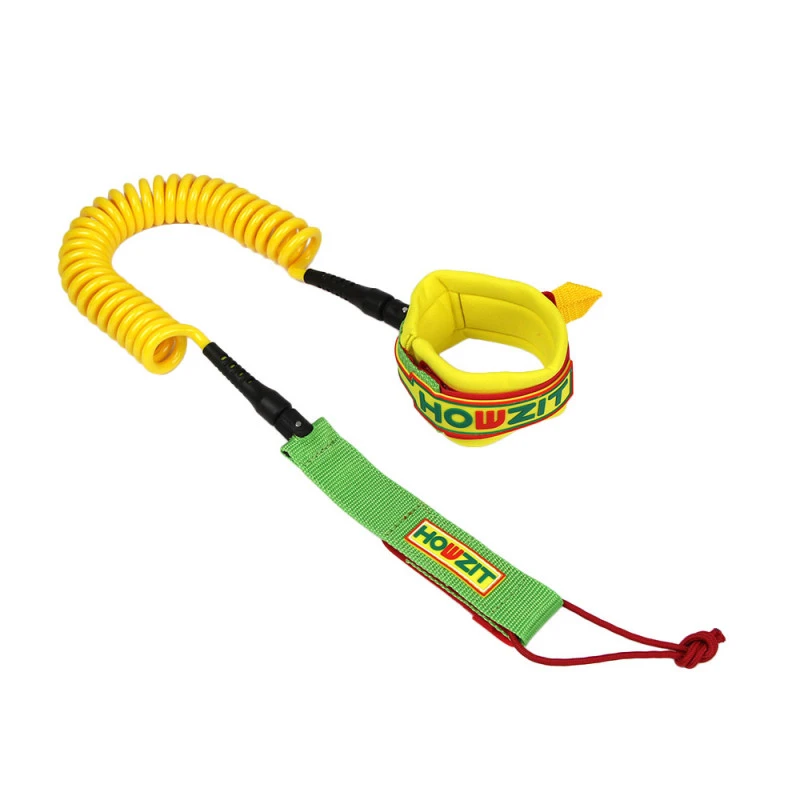 LEASH DE SUP HOWZIT COIL RASTA 9' 3 LEASH DE SUP HOWZIT COIL RASTA 9'