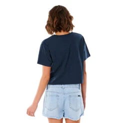 T-SHIRT RIP CURL GOLDEN STATE CROP BLEU MARINE FEMME -Kayak Libre Magasin t shirt rip curl golden state crop bleu marine femme 2